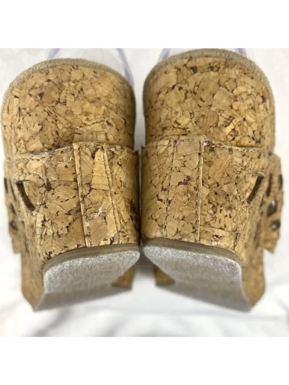 Duck Head Women's Tan Slip-On Cork Dressy Open Toe Wedge Sandals 3